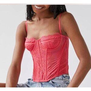 #699 Urban Outfitters Large The Modern Love Corset, Pink